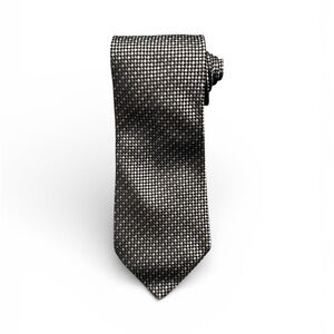Charvet Paris Black Micro-Check Silk Tie